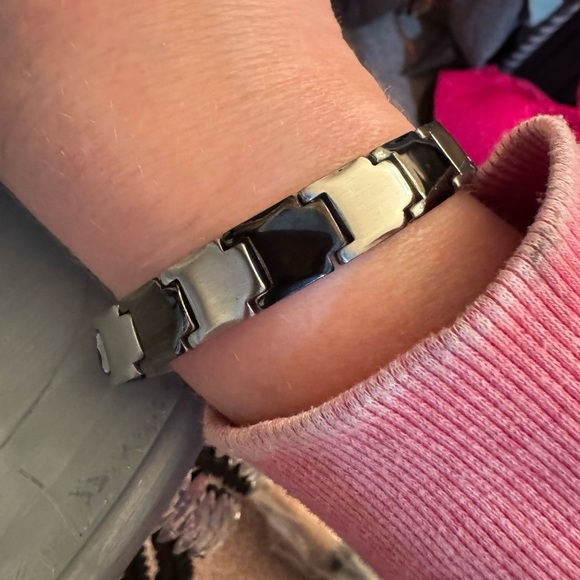 Triton Men's Two-Tone Tungsten Stainless Steel Magnetic Chain Bracelet M - Picture 1 of 10